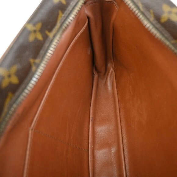 LOUIS VUITTON Compiegne 28 Clutch Hand Bag Monogram Leather Brown - Picture 10 of 16